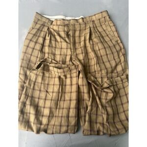 vintage giorgio brutini dress pants plaid checkered brown 40X32